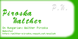 piroska walther business card